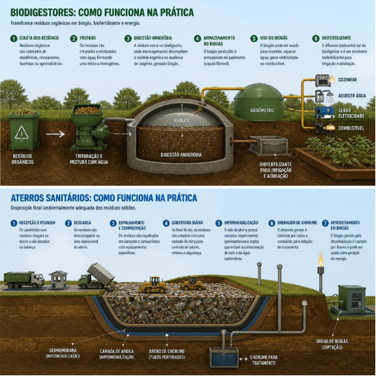 como funciona os biodigestores